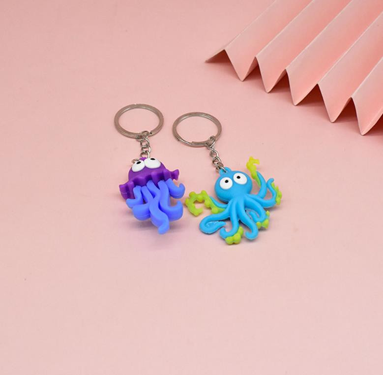 καρτούν χαριτωμένο θαλάσσιο ζώο χταπόδι δελφίνι μπρελόκ τσάντα μενταγιόν αυτοκινήτου