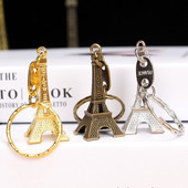 1 db 3Colors Eiffel-torony kulcstartó kulcstartó autó motorkerékpár kulcstartó magassága fém kreatív modell kulcstartó karácsonyi ajándéknak