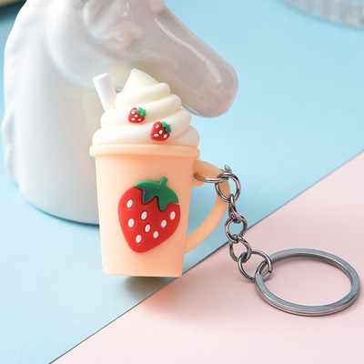 Χαριτωμένο μπρελόκ με μπουκάλι κύπελλο για κορίτσια Γυναικεία μπρελόκ με γελοιογραφία Ζευγάρια Cool ντεκόρ σακίδιο πλάτης Κοσμήματα Κρεμαστό κλειδί αξεσουάρ αυτοκινήτου