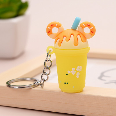 Χαριτωμένο μπρελόκ με μπουκάλι κύπελλο για κορίτσια Γυναικεία μπρελόκ με γελοιογραφία Ζευγάρια Cool ντεκόρ σακίδιο πλάτης Κοσμήματα Κρεμαστό κλειδί αξεσουάρ αυτοκινήτου