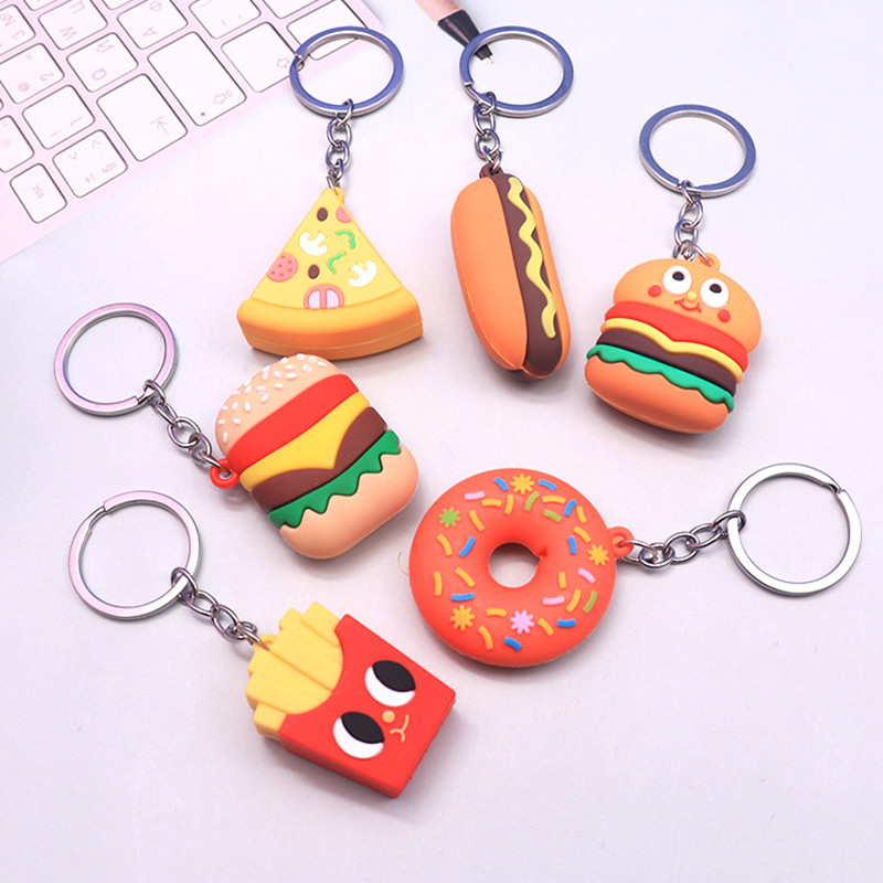 Uus joogipudel Hamburgeri võtmehoidja Simuleeritud toiduvõti Naiste kott Aksessuaarid Kingitused Ripats Loominguline võtmehoidja