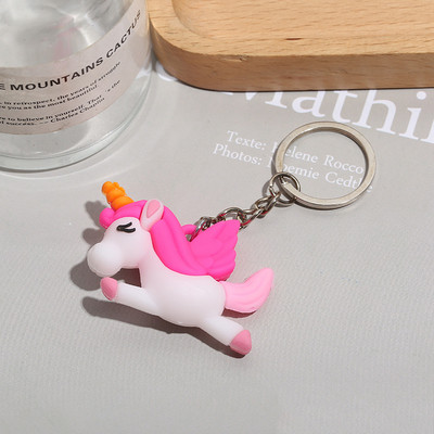 Χαριτωμένη δημιουργική προσωπικότητα Unicorn Pegasus Δαχτυλίδι με μπρελόκ Κρεμαστό ανδρικό και γυναικείο μενταγιόν τσάντα μπρελόκ για ζευγάρια Drop Shipping