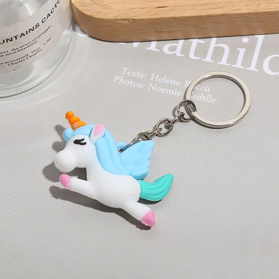 Χαριτωμένη δημιουργική προσωπικότητα Unicorn Pegasus Δαχτυλίδι με μπρελόκ Κρεμαστό ανδρικό και γυναικείο μενταγιόν τσάντα μπρελόκ για ζευγάρια Drop Shipping