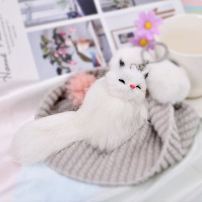 Armas kohev loom multifilm Fox võtmehoidja ripats auto võtmehoidja hoidik kott rahakott Ornament Decor Naiste ehted võlu pompom võtmehoidja