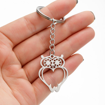 Κρεμαστό μπρελόκ Jisensp από ανοξείδωτο ατσάλι χαριτωμένο γούρι σε σειρά ζώων Κρεμαστό μπρελόκ Πεταλούδα Κουνέλι γάτα Μπρελόκ Αξεσουάρ μπρελόκ Δώρο