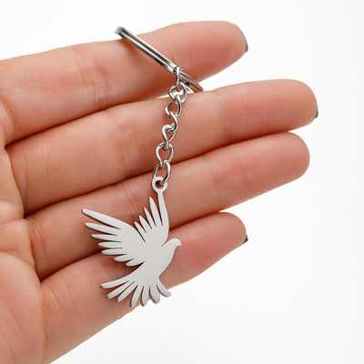 Κρεμαστό μπρελόκ Jisensp από ανοξείδωτο ατσάλι χαριτωμένο γούρι σε σειρά ζώων Κρεμαστό μπρελόκ Πεταλούδα Κουνέλι γάτα Μπρελόκ Αξεσουάρ μπρελόκ Δώρο