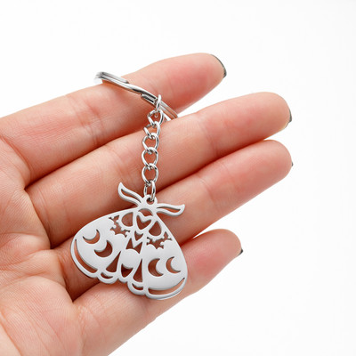 Κρεμαστό μπρελόκ Jisensp από ανοξείδωτο ατσάλι χαριτωμένο γούρι σε σειρά ζώων Κρεμαστό μπρελόκ Πεταλούδα Κουνέλι γάτα Μπρελόκ Αξεσουάρ μπρελόκ Δώρο