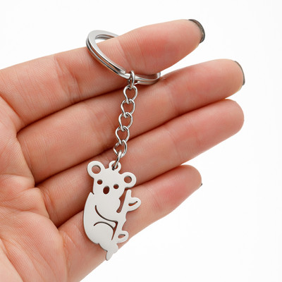 Κρεμαστό μπρελόκ Jisensp από ανοξείδωτο ατσάλι χαριτωμένο γούρι σε σειρά ζώων Κρεμαστό μπρελόκ Πεταλούδα Κουνέλι γάτα Μπρελόκ Αξεσουάρ μπρελόκ Δώρο