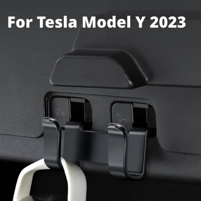 Θήκη αποθήκευσης με γάντζο πίσω πορτμπαγκάζ για Tesla Model Y 3 2023 για μπουκάλια νερού σακούλας Μπουκάλι παντοπωλείου Κρεμάστρα τσαντών με γάντζο Εσωτερικά αξεσουάρ