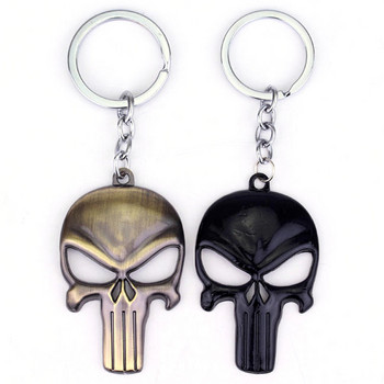 ZXMJ DC New Skull Keychain Fashion Trend Μπρελόκ για άνδρες Punisher Κρεμαστό σακίδιο πλάτης με κλειδί αυτοκινήτου Δημοφιλή κοσμήματα μπρελόκ για ταινίες