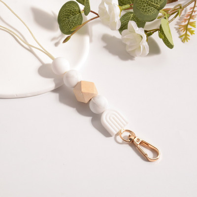 Κολιέ με μπρελόκ με χάντρες Rainbow Silicone Bead Lanyard Keys ID Badge Νοσοκόμα Δάσκαλος Φοιτητής Δώρο Νέο σχέδιο