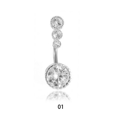 Jauns modes seksīgs pīrsings, naba, nagu ķermenis, rotaslietas ar ziediem, piekarināmi kristāla gredzeni ar vēderpogu sievietēm #77463