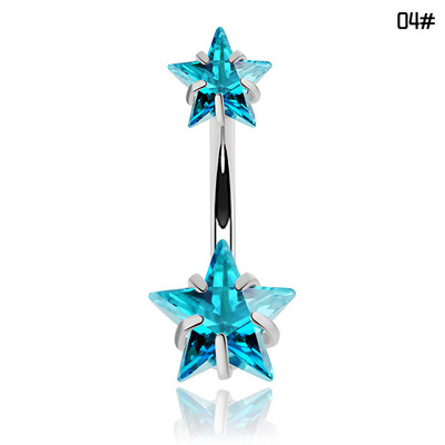 Jauns modes seksīgs pīrsings, naba, nagu ķermenis, rotaslietas ar ziediem, piekarināmi kristāla gredzeni ar vēderpogu sievietēm #77463