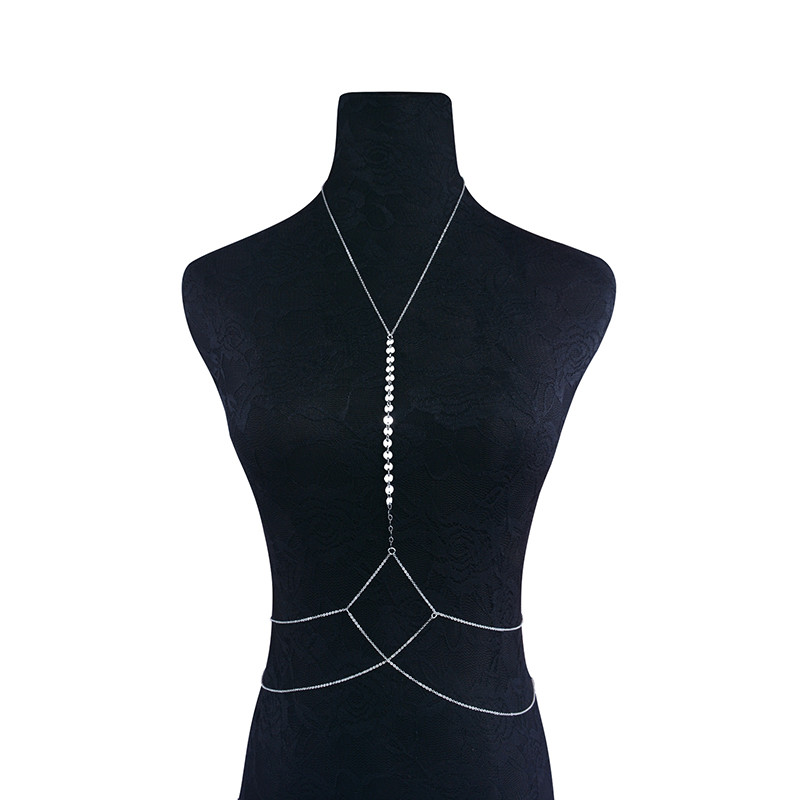 1 τμχ σέξι παγιέτες σώμα μέσης κοιλιά Αλυσίδα καλοκαιρινής παραλίας κολιέ μπικίνι λουρί Γυναικεία γοητευτικά κοσμήματα #243953