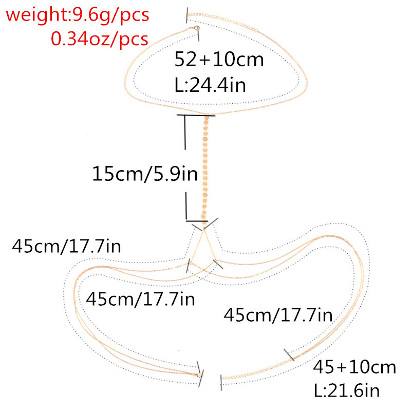1 τμχ σέξι παγιέτες σώμα μέσης κοιλιά Αλυσίδα καλοκαιρινής παραλίας κολιέ μπικίνι λουρί Γυναικεία γοητευτικά κοσμήματα #243953
