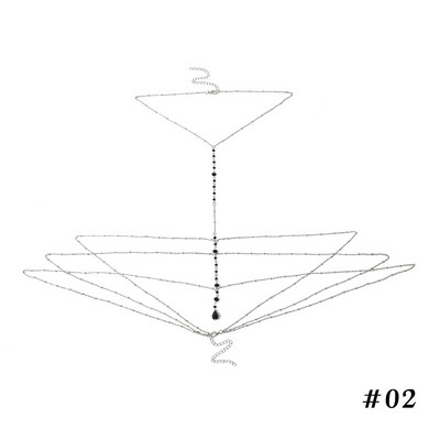 Vintage Boho Summmer Gold Hõbeda värvi kehakett Ehted naistele Mitmekihilised seksikad rannabikiinirakmed kett kaelakee naistele