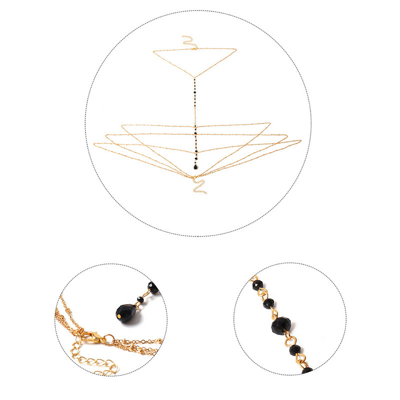 Vintage Boho Summmer Gold Hõbeda värvi kehakett Ehted naistele Mitmekihilised seksikad rannabikiinirakmed kett kaelakee naistele