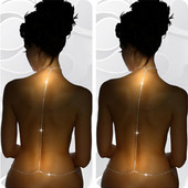 Mood naiste hõbetatud läikivast kristallist kivist topelt esi- ja tagaketid naistele moeehted kehaehted