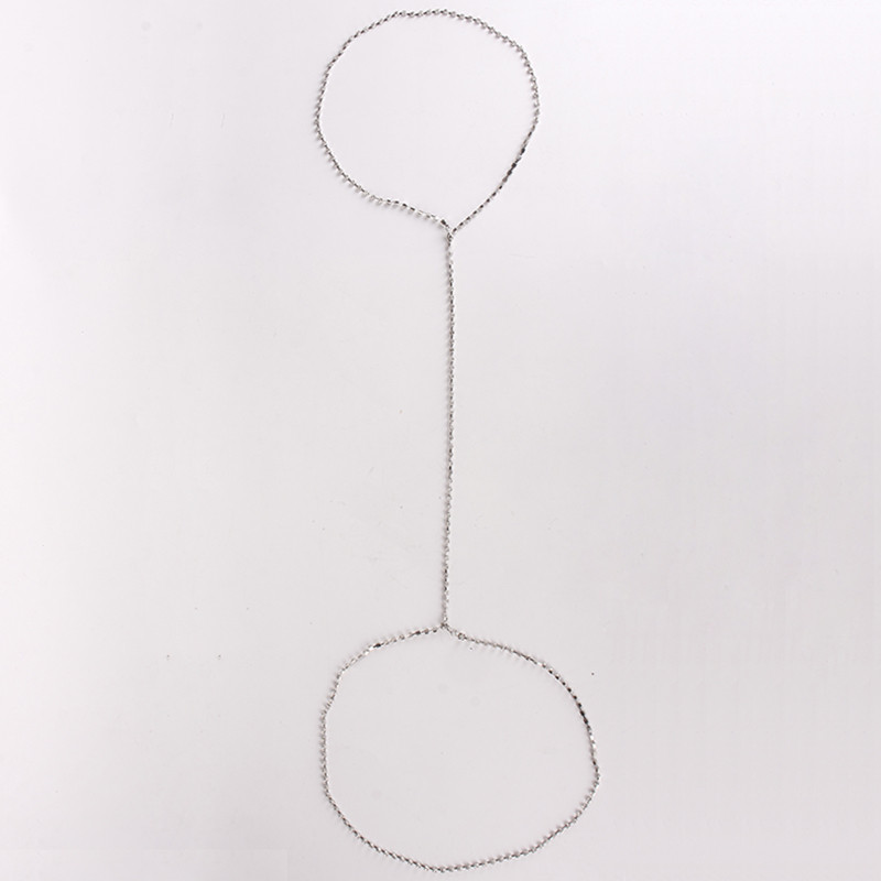 Mood naiste hõbetatud läikivast kristallist kivist topelt esi- ja tagaketid naistele moeehted kehaehted