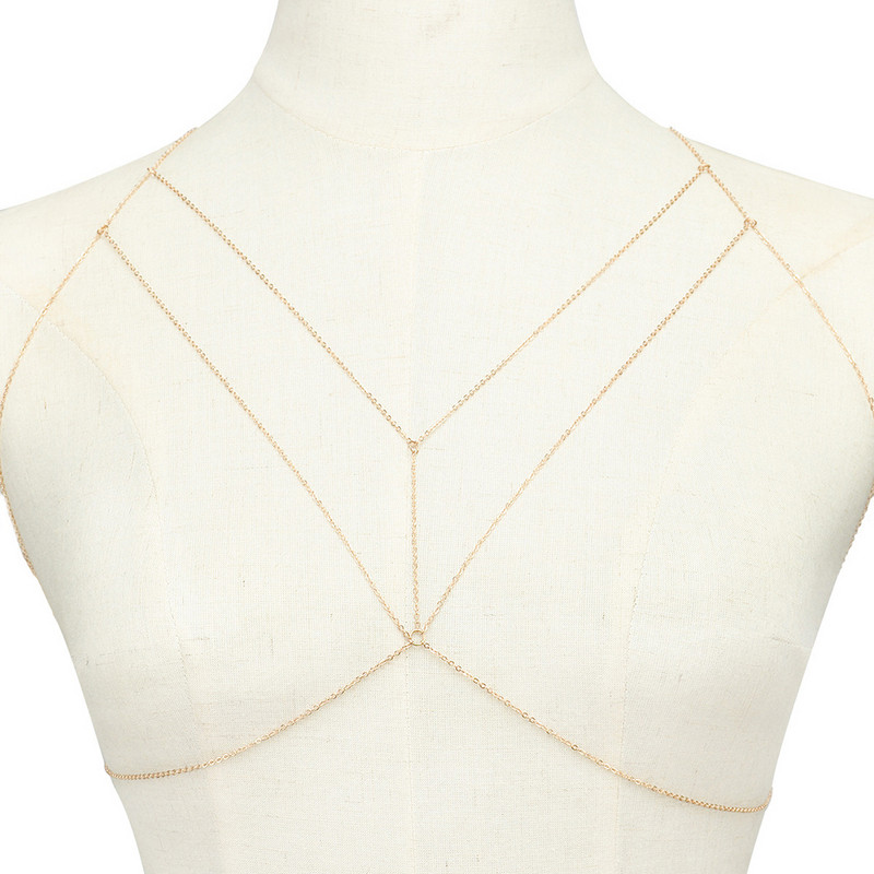 Μόδα γυναικεία σέξι παγιέτες σουτιέν μπικίνι παραλίας λουρί κολιέ μέση κοιλιά σώμα αλυσίδα μόδα κοσμήματα #241361