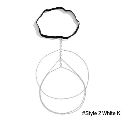 Seksikas ranna imitatsiooniga pärli kehakett Lihtne Stretch Star Rhinestone`i tuti reiekett Naistele Naiste ehted Aksessuaarid