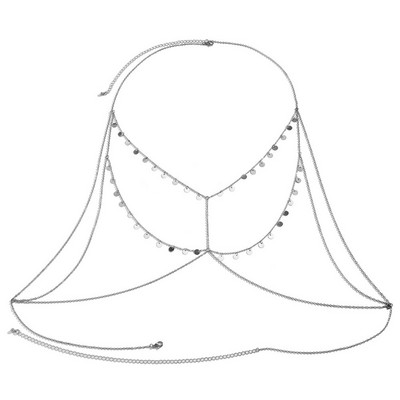 Μόδα Υπερβολική Πολυστρωματική Φούντα Απομίμηση Περλέ Γυναικεία Αλυσίδα Σώματος Γυναικεία Αξεσουάρ για πάρτι με αλυσίδα στήθους