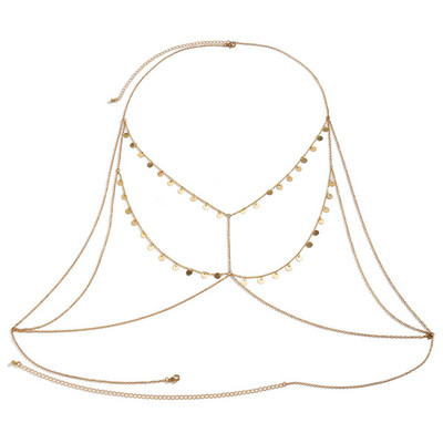 Μόδα Υπερβολική Πολυστρωματική Φούντα Απομίμηση Περλέ Γυναικεία Αλυσίδα Σώματος Γυναικεία Αξεσουάρ για πάρτι με αλυσίδα στήθους