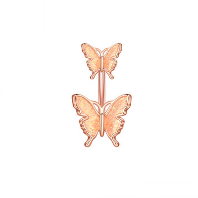 Χαριτωμένα λουλούδια πεταλούδα τρυπήματα αφαλού από χάλυβα Ombligo για γυναίκες κορίτσια Γυαλιστερά κρυστάλλινα δαχτυλίδια CZs σέξι τρύπημα ηλίανθου