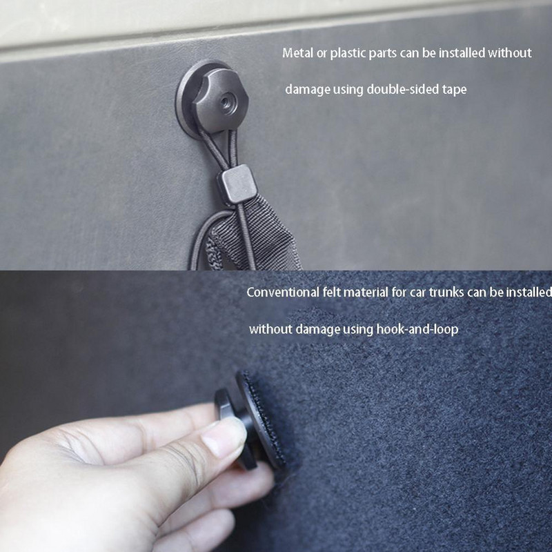 4tk auto pagasiruumi konks Tagumine lasti kinnitusvõrk Kinnituskonks kott riidepuu Auto organiseerija konks auto modifitseeritud kruviga kleeplindi komplektiga