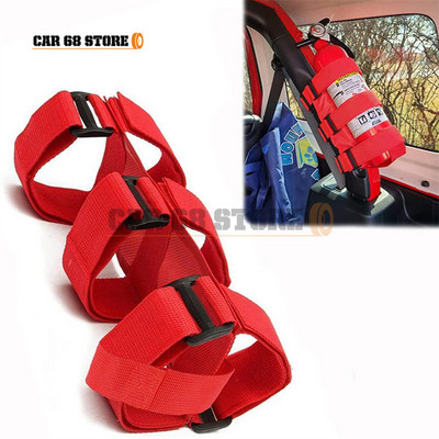 1 gab. Automašīnas apgāšanās stieņa ugunsdzēšamo aparāta turētāja siksna Oxford priekš Jeep Wrangler JK JKU JL TJ CJ ugunsdzēšamā aparāta stiprinājuma siksnas automašīnas daļa