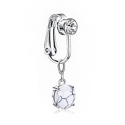 Prsten za pupak u obliku srca Lažni piercing na trbuhu Naušnice s klipsom Naušnice za piercing za pupak Lažni piercing prstenovi za pupak u obliku leptira