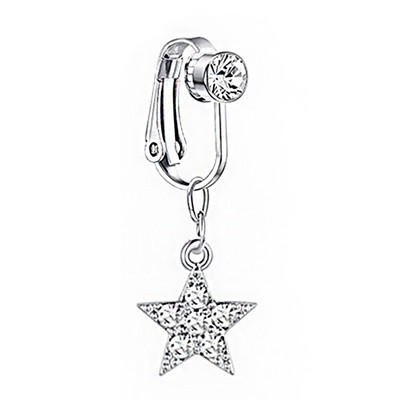 Prsten za pupak u obliku srca Lažni piercing na trbuhu Naušnice s klipsom Naušnice za piercing za pupak Lažni piercing prstenovi za pupak u obliku leptira
