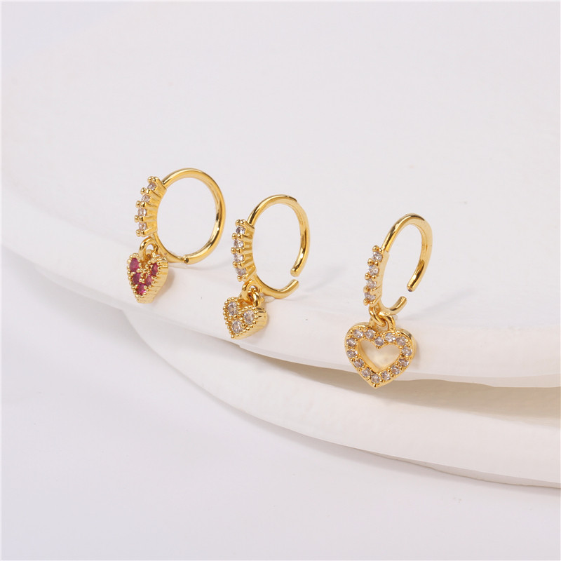 Δαχτυλίδι μύτης για γυναίκες CZ Σταυρός κρεμαστός κρεμαστός κρίκος μύτης κρίκος 18 καρατίων επιχρυσωμένο σκουλαρίκι μύτης διάτρησης χόνδρου