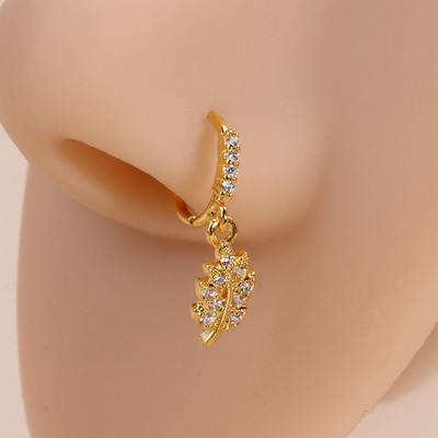 Κρεμαστά δαχτυλίδια μύτης Κρίκοι για γυναίκες Devil's Eye Heart Cross CZ Dangle Nose Rings Σκουλαρίκια χόνδρου Κρεμασμένα κοσμήματα για διάτρηση μύτης