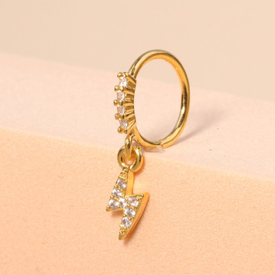 Κρεμαστά δαχτυλίδια μύτης Κρίκοι για γυναίκες Devil's Eye Heart Cross CZ Dangle Nose Rings Σκουλαρίκια χόνδρου Κρεμασμένα κοσμήματα για διάτρηση μύτης