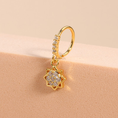 Κρεμαστά δαχτυλίδια μύτης Κρίκοι για γυναίκες Devil's Eye Heart Cross CZ Dangle Nose Rings Σκουλαρίκια χόνδρου Κρεμασμένα κοσμήματα για διάτρηση μύτης