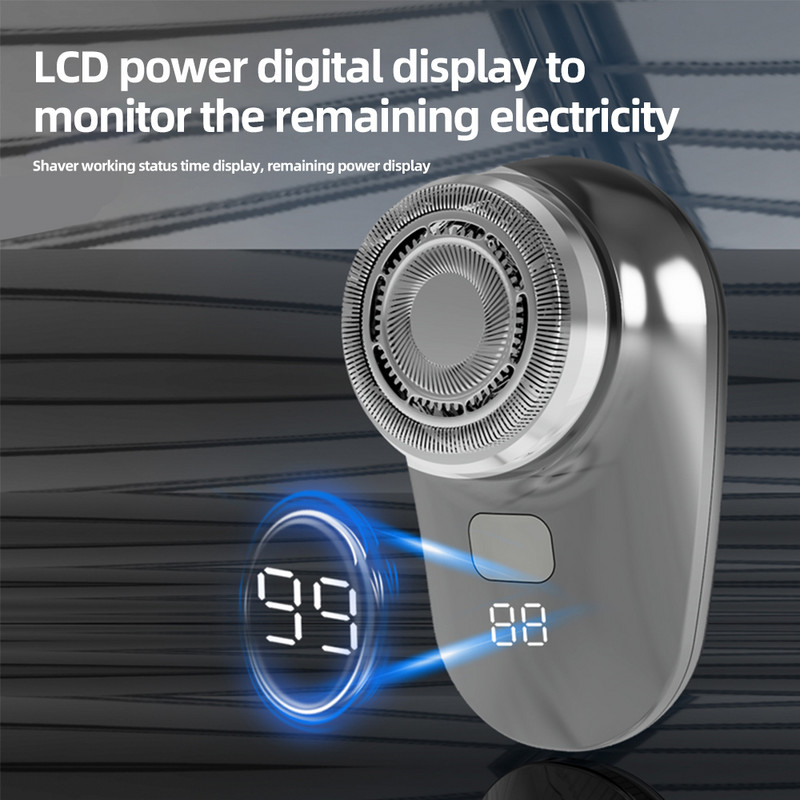 2023. aasta mini kaasaskantav elektriline pardel Meeste juuksepardel, LCD võimsa digitaalse ekraaniga habemetrimmer meestele märg- ja kuivraseerimistööriist