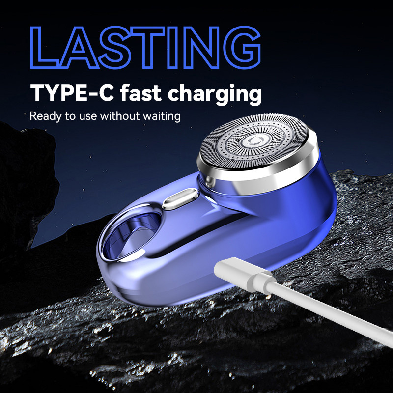 Mini elektriline pardel koos atmosfäärilambi LED-ekraaniga meestele Kaasaskantav reisimine, valutu juhtmeta näohabeme noad, habemenoad