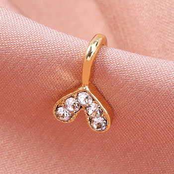Κλιπ μύτης σε μη διαπεραστικό δαχτυλίδι μύτης CZ Piercing κοσμήματα Καρδιά ψεύτικο κλιπ στη μύτη δαχτυλίδι κοσμήματα ψεύτικο δαχτυλίδι μύτης