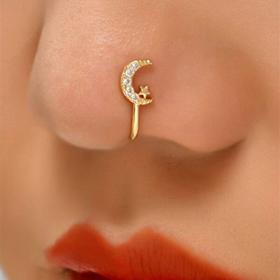 Nos Nos Piercing Nos Piercing Nakit CZ Piercing Srce Lažni Nose Clip Nakit Nos Piercing Minđuša za Nos Obruč