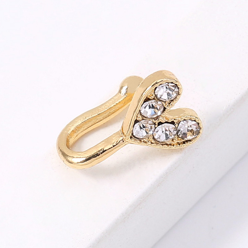 Nos Nos Piercing Nos Piercing Nakit CZ Piercing Srce Lažni Nose Clip Nakit Nos Piercing Minđuša za Nos Obruč