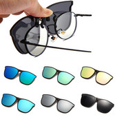 Vīrieši Sievietēm Piesprādzējieties Saulesbrilles Polarizējošas Krāsu Mainīgas Saulesbrilles Fotohromas Vintage Clip Brilles Nakts redzamības Braukšanas brilles