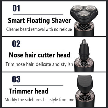HSKOU Електрически самобръсначки за мъже Професионална бръснарска самобръсначка Тример за мъжка брада Акумулаторна машинка за подстригване на коса Мъжка мъжка машина за бръснене