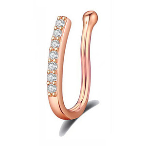 Ψεύτικο δαχτυλίδι μύτης CZ Αφρικανικές μανσέτες μύτης Χρυσό ψεύτικο διάφραγμα δαχτυλίδια μύτης Κλιπ στη μύτη Κοσμήματα για γυναικεία μη τρυπημένα κοσμήματα σκουλαρίκια