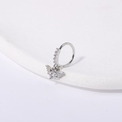 8 mm ripats ninarõngad kõvad keha augustamine ehted nina augustamine ehted kõhre kõrvarõngas nina rippuv hõbedane kuld