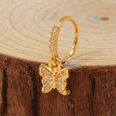 Karike za nos za žene CZ Crown privjesak Karike za nos 18K pozlaćeni piercing za nos Piercing za hrskavicu naušnice