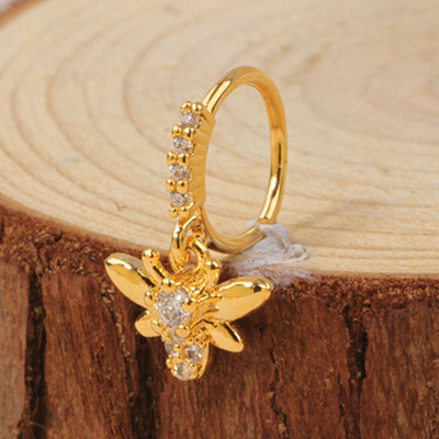 Karike za nos za žene CZ Crown privjesak Karike za nos 18K pozlaćeni piercing za nos Piercing za hrskavicu naušnice