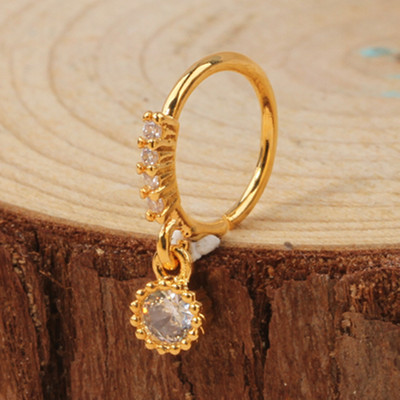 Karike za nos za žene CZ Crown privjesak Karike za nos 18K pozlaćeni piercing za nos Piercing za hrskavicu naušnice