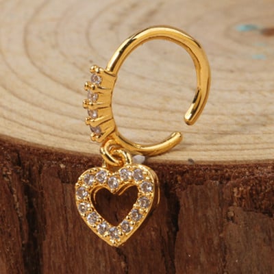Karike za nos za žene CZ Crown privjesak Karike za nos 18K pozlaćeni piercing za nos Piercing za hrskavicu naušnice