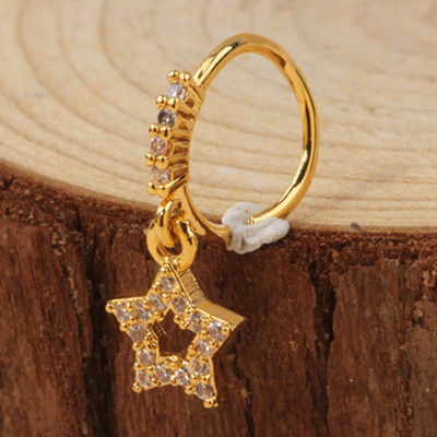 Karike za nos za žene CZ Crown privjesak Karike za nos 18K pozlaćeni piercing za nos Piercing za hrskavicu naušnice